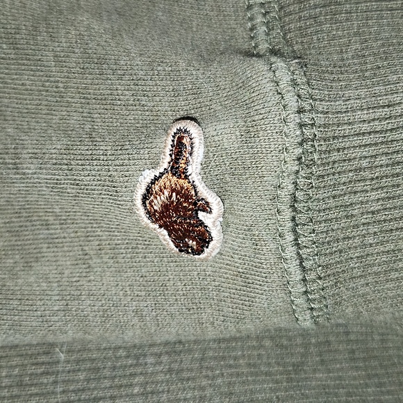 ROOTS Distressed Quarter Button Hoodie, VGUC, Size L - Picture 3 of 5